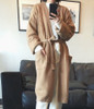 100% pure cashmere sweater cardigan 18 spring and autumn high end women's wear full belt cardigan cardigan coat