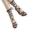 Roman Strap Shoes Women Sandals Sexy Sandals Solid High Heels Woman Ankle Boots