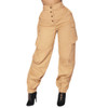 Women High Waist Harem Pants  Elastic Waist Stripe Casual Pants Women High Waist Harem Pants  Elastic Waist Stripe Casual Pants