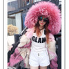 2018 new fashion women luxurious Large raccoon fur collar hooded coat warm Fox fur liner parkas long winter jacket top quality