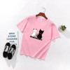 Women T-shirt Two Cats