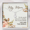 My Mom To The World You Are A Mother But To Your Family You Are The World 3552fm1e