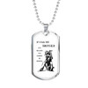 Personalized My Brother Dog Tag Necklace Chain - Inspirational To My Brother, Best Gifts For Your Brother, Idea Gift, Birthday, Christmas Gift For Brother ndbo6
