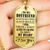 Boyfriend Dog Tag, To My Boyfriend From Girlfriend Dog Tag, Boyfriend Dog Tags Idea, Gift For Boyfriend, Birthday Gift, Christmas Gift, Valentine Gift For Boyfriend ndbf97