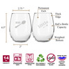 Big Spoon & Little Spoon Funny Stemless Couples WineGlass Set of 2 [Choose UR Fav Cuddle postion, No Judgements]