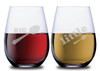 Big Spoon & Little Spoon Funny Stemless Couples WineGlass Set of 2 [Choose UR Fav Cuddle postion, No Judgements]