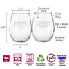 Upside Down & Rightside Up Fandom Stemless Couples WineGlass Set of 2 [Things Are About To Get Strange!]