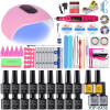 LNWPYH Nail Set UV LED Lamp Dryer With 18/12 pcs Nail Gel Polish Kit Soak Off Manicure Tools Set electric Nail drill Nail Tools