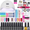 LNWPYH Nail Set UV LED Lamp Dryer With 18/12 pcs Nail Gel Polish Kit Soak Off Manicure Tools Set electric Nail drill Nail Tools