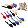 Cat Toys Colorful Mini Mouse Pack of 10 Plush Fat Mice in Various Colors