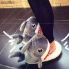 Fuzzy Shark Slippers