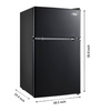 Two Door Mini Fridge with Freezer
