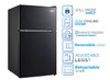 Two Door Mini Fridge with Freezer