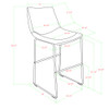30" Faux Leather Bar Stool (2 pack)