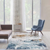 Modern Blues Contemporary Area Rug