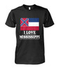 I Love Mississippi Men T- Shirt. 576