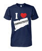 I Love Connecticut Men T-Shirt.558