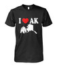 I Love AK Alaska Mens T-Shirt