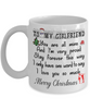 To My Woderful Girlfriend- You are all mine,  And I'm very proud, Stay forever this way, I only have one word to say, I love you so much, Merry Christmas!