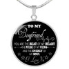 To My Boyfriend Luxury Necklace: Necklace For Boyfriend, Valentine Gift For Boyfriend 544BS