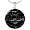 To My Husband Luxury Necklace: Husband And Wife Necklace, Necklace For Husband, Valentine Gift For Husband 543HS