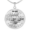 To My Husband Luxury Necklace: Husband And Wife Necklace, Necklace For Husband, Valentine Gift For Husband 543HO