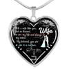 To my wife: Gift for Christmas 2018, Christmas gift ideas for wife, beautiful wife necklace, wife necklace, to my wife necklace, best gifts for wife, birthday gifts for wife, husband and wife necklace 781