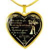 To my wife: Gift for Christmas 2018, Christmas gift ideas for wife, beautiful wife necklace, wife necklace, to my wife necklace, best gifts for wife, birthday gifts for wife, husband and wife necklace 781