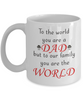 To my dad: To the world you are a Dad but to our family you are the world
