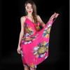 Sexy Women Chiffon Flower Scarf Bikini Cover Up Beach Swimwear sun-proof Dress HAHA