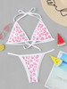 Pink Leopard - Self Tie Top With Tanga Bikini