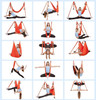 Aerial yoga hammock 6 handles strap, home gym hanging belt swing, anti-gravity aerial traction device