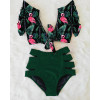 Double Shoulder Ruffle Bikini Set