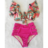Double Shoulder Ruffle Bikini Set