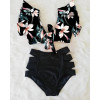 Double Shoulder Ruffle Bikini Set
