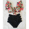 Double Shoulder Ruffle Bikini Set