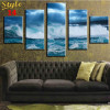 HD PRINTED OCEAN WAVES 5 PIECE CANVAS