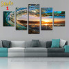 HD PRINTED OCEAN WAVES 5 PIECE CANVAS