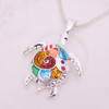 Aqua Sea Turtle & Dragonfly Necklaces