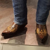 High Quality Leather Men's Pattern Pointed Boots