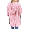 Women's Long Sleeve Hooded Leopard Pocket Cardigan