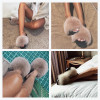 Casual Fashion Solid Color Fur Plush Slippers