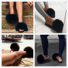 Casual Fashion Solid Color Fur Plush Slippers