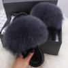 Casual Fashion Solid Color Fur Plush Slippers