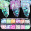 1 Set Mixed Color 3D Ultrathin Sequins Nail Glitter Flakes