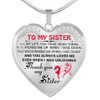 To My Sister: Gift For Sister, Christmas Gift For Sister, Idea Gift For Sister, Necklace For Sister, Family Gift 1107to