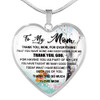 To My Mom Necklace Perfect Gift For Mom -Thanks For Everything, Mom I Love You So Much 1038mo-wo