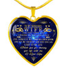 To my wife necklace, luxury necklace for wife from husband, amazing wife heart necklace, special necklace for wife - thank you for sharing your life with me - I love you 609whg To my wife necklace, luxury necklace for wife from husband, amazing wife heart necklace, special necklace for wife - thank you for sharing your life with me - I love you 609whg