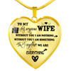 To My Wife Luxury Necklace - Pendant Romantic Chain - Best Gift For Her 249WSO
