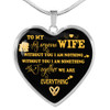 To My Wife Luxury Necklace - Pendant Romantic Chain - Best Gift For Her 249WG